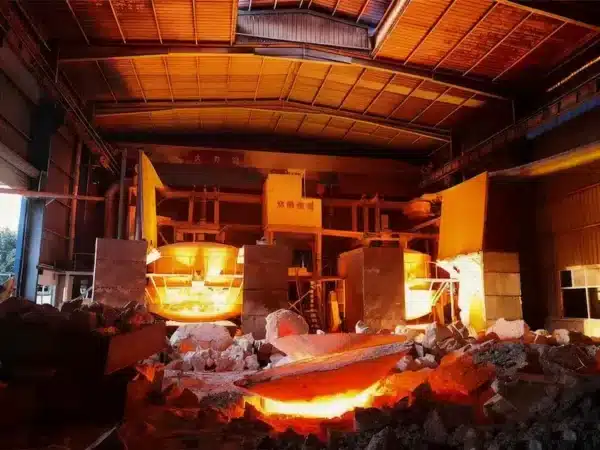 Tabular alumina sintering at 1800C in a shaft kiln manufacturing process